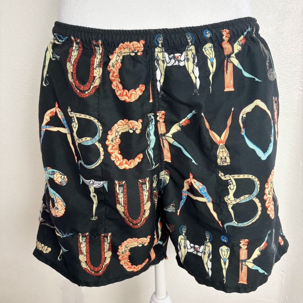 Supreme Pinup Alphabet Swim Shorts Black – Size Small (Rare SS15)